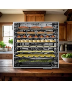 Купить Сушилка для овощей и фруктов Kitfort КТ-4919 серебристый; черный  в E-mobi