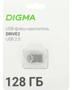 Купить Флешка DIGMA DRIVE2 128 ГБ серебристый (DGFUM128A20SR)  в E-mobi