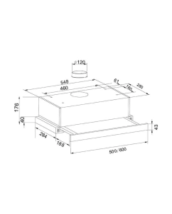 Купить Вытяжка встраиваемая Oasis UV-60S серебристый  в E-mobi
