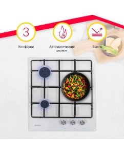 Купить Встраиваемая варочная панель газовая Simfer H45V30W470 белый в E-mobi