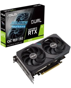 Купить Видеокарта ASUS NVIDIA GeForce RTX 3050 DUAL OC V2 (DUAL-RTX3050-O8G-V2) в E-mobi