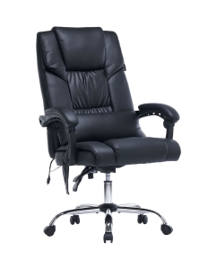 Купить Кресло CACTUS CS-CHR-OC02M-BK черный эко.кожа крестов. сталь в E-mobi