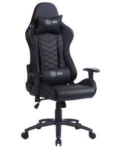 Купить Кресло игровое Cactus CS-CHR-0099BLR черный/красный с подголовником  в E-mobi