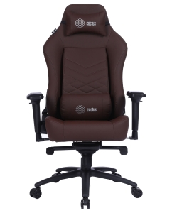 Купить Кресло игровое Cactus CS-CHR-0112BR коричневый с подголовником. крестовина металл/пластик  в E-mobi