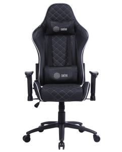 Купить Кресло игровое Cactus CS-CHR-030BLS черный/серебряный эко.кожа металл  в E-mobi