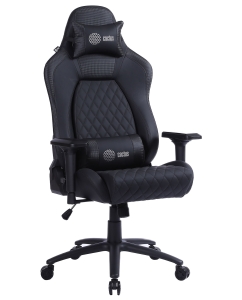 Купить Кресло игровое Cactus CS-CHR-130 сиденье черное эко.кожа крестовина металл пластик в E-mobi