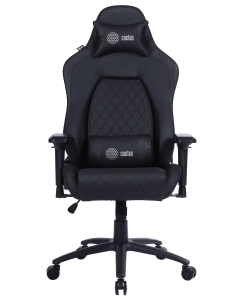 Купить Кресло игровое Cactus CS-CHR-130 сиденье черное эко.кожа крестовина металл пластик  в E-mobi