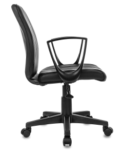 Купить Кресло компьютерное Бюрократ CH-327/BLACK-PU черный, экокожа, крестовина пластик  в E-mobi