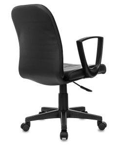 Купить Кресло компьютерное Бюрократ CH-327/BLACK-PU черный, экокожа, крестовина пластик  в E-mobi