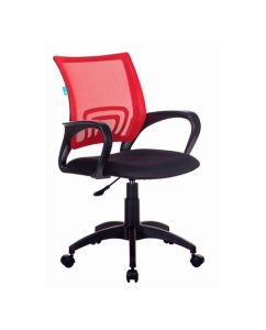 Купить Кресло БЮРОКРАТ CH-695NLT, на колесиках, сетка/ткань, красный/черный [ch-695nlt/r/tw-11] в E-mobi