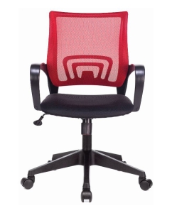 Купить Кресло БЮРОКРАТ CH-695NLT, на колесиках, сетка/ткань, красный/черный [ch-695nlt/r/tw-11]  в E-mobi