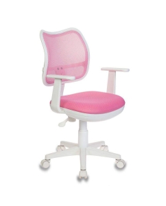Купить Детское компьютерное кресло Бюрократ CH-W797 розовый спинка сетка пластик белый CH-W797/PK в E-mobi