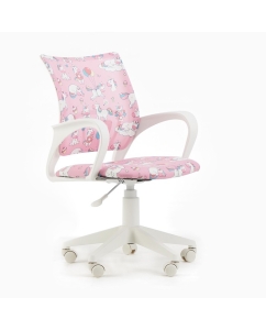 Купить Кресло детское компьютерное Бюрократ BUROKIDS 1 W розовый единороги в E-mobi