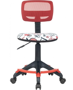 Купить Кресло детское Бюрократ CH-299-F красный TW-35N мультиколор сетка/ткань CH-299-F/REDLIPS  в E-mobi