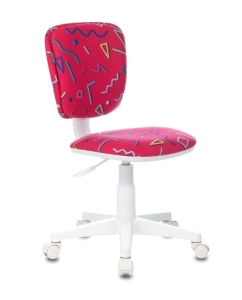 Купить Кресло детское Бюрократ CH-W204NX, на колесиках, ткань, розовый [ch-w204nx/stick-pk] в E-mobi