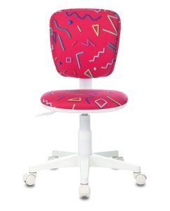 Купить Кресло детское Бюрократ CH-W204NX, на колесиках, ткань, розовый [ch-w204nx/stick-pk]  в E-mobi