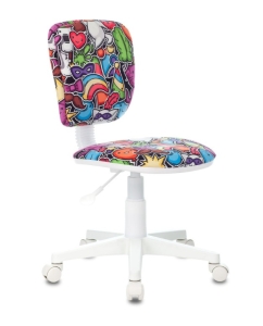 Купить Кресло детское Бюрократ CH-W204NX, на колесиках, ткань, мультиколор [ch-w204nx/maskarad] в E-mobi