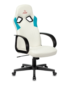Купить Кресло игровое ZOMBIE ZOMBIE RUNNER белый/голубой в E-mobi