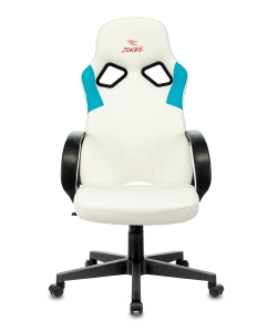 Купить Кресло игровое ZOMBIE ZOMBIE RUNNER белый/голубой  в E-mobi