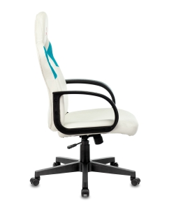 Купить Кресло игровое ZOMBIE ZOMBIE RUNNER белый/голубой  в E-mobi