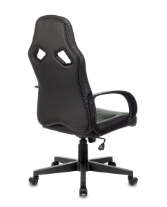 Купить Кресло игровое Бюрократ Zombie Runner Green экокожа черный/зеленый, пластик (1456782)  в E-mobi