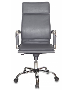 Купить Кресло руководителя Бюрократ CH-993/GREY, серый/хром  в E-mobi