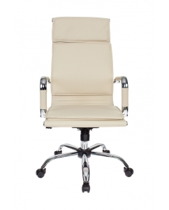 Купить Кресло руководителя Бюрократ CH-993/IVORY, слоновая кость/хром  в E-mobi