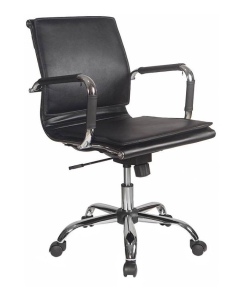 Купить Кресло руководителя Бюрократ CH-993-LOW/BLACK, черный/хром в E-mobi