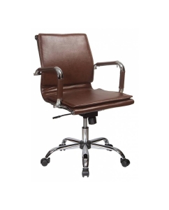 Купить Кресло руководителя Бюрократ CH-993-LOW/BROWN, коричневый/хром в E-mobi