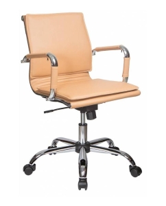 Купить Кресло руководителя Бюрократ CH-993-LOW/CAMEL, светло-коричневый/хром в E-mobi