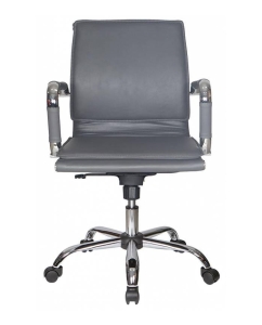 Купить Кресло руководителя Бюрократ CH-993-LOW/GREY, серый/хром  в E-mobi