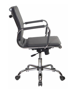 Купить Кресло руководителя Бюрократ CH-993-LOW/GREY, серый/хром  в E-mobi