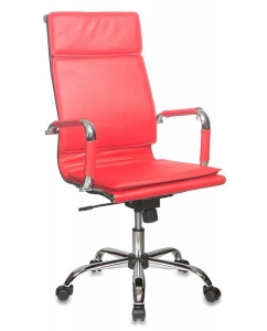 Купить Кресло руководителя Бюрократ CH-993/RED, красный/хром в E-mobi