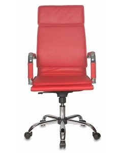 Купить Кресло руководителя Бюрократ CH-993/RED, красный/хром  в E-mobi