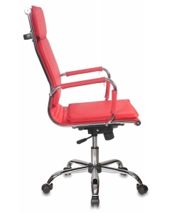 Купить Кресло руководителя Бюрократ CH-993/RED, красный/хром  в E-mobi