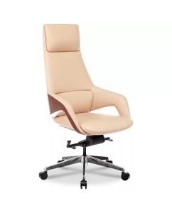 Купить Кресло руководителя Бюрократ _DAO-2, на колесиках, кожа, бежевый [_dao-2/beige] в E-mobi