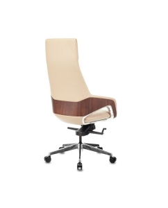 Купить Кресло руководителя Бюрократ _DAO-2, на колесиках, кожа, бежевый [_dao-2/beige]  в E-mobi