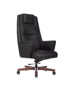 Купить Кресло руководителя БЮРОКРАТ _DUKE, на колесиках, кожа, черный [_duke/black] в E-mobi