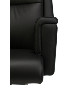 Купить Кресло руководителя БЮРОКРАТ _DUKE, на колесиках, кожа, черный [_duke/black]  в E-mobi