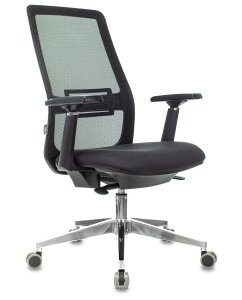 Купить Кресло руководителя Бюрократ MC-915/B/418B черный, сетка/ткань, крестовина алюминий в E-mobi