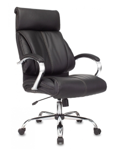 Купить Кресло руководителя Бюрократ T-9904NSL, обивка: кожа, цвет: черный в E-mobi