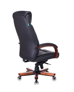 Купить Кресло руководителя Бюрократ T-9922WALNUT/BLACK, черный/коричневый  в E-mobi