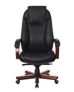 Купить Компьютерное кресло Бюрократ 1115302 T-9923WALNUT/BLACK 72x94x134 см, черный/коричневый в E-mobi