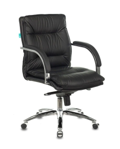 Купить Бюрократ Кресло руководителя Бюрократ T-9927SL-LOW черный кожа низк.спин. крестовина метал в E-mobi