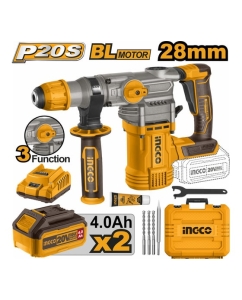 Купить Аккумуляторный перфоратор INGCO BL 20В, 4,5Дж 2хАКБ 4Ач и ЗУ SUPER INDUSTRIAL CRHLI202882  в E-mobi