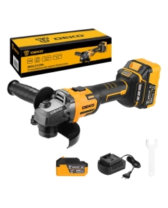 Купить Бесщеточная углошлифовальная машина DEKO DKAG, 20В, 2х4.0 Ач 063-2153 в E-mobi