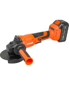 Купить Угловая аккумуляторная шлифмашина СПЕЦ БШУ-125-18Ли/М бесщеточный двигатель, 125 мм, 8000 об/мин, 18 В, 2 аккумулятора, Ли-Ион,  4,0 Ач, зу 2,0ч, кейс, цветная рубашка на кейс СПЕЦ-4117 в E-mobi