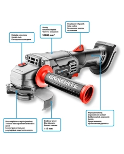 Купить Аккумуляторная угловая шлифмашина GRAPHITE Energy+ 58g003  в E-mobi