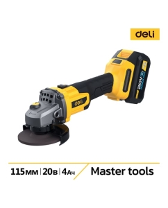 Купить Угловая шлифмашина аккумуляторная DELI 115мм DC601 (2 акб, 20В х 4Ач, ЗУ, 3 скорости, сумка) 162773 в E-mobi