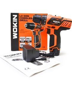 Купить Аккумуляторная дрель-шуруповерт Wokin 12 В, 1.5 Ач, 2 скоростной, с аккумулятором и з/у 1352982  в E-mobi